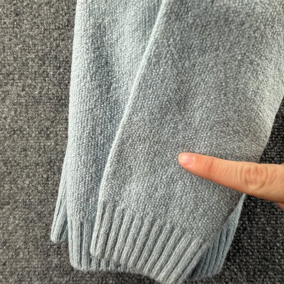 Lacoste Men Sweater Pullover 1/4 Zip Light Blue Knit Pure Wool Croc Logo Adult - Picture 14 of 14